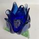 Bougeoir fleur en verre