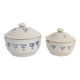 Set of 2 vintage ceramic terrines from Saint-Uze, Art Deco.