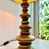 Lampe Fat Lava en forme de pagode Space Age avec glaçure verte dégradée