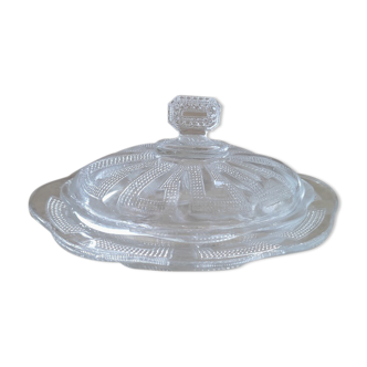 Butter maker in molded glass decoration pearls