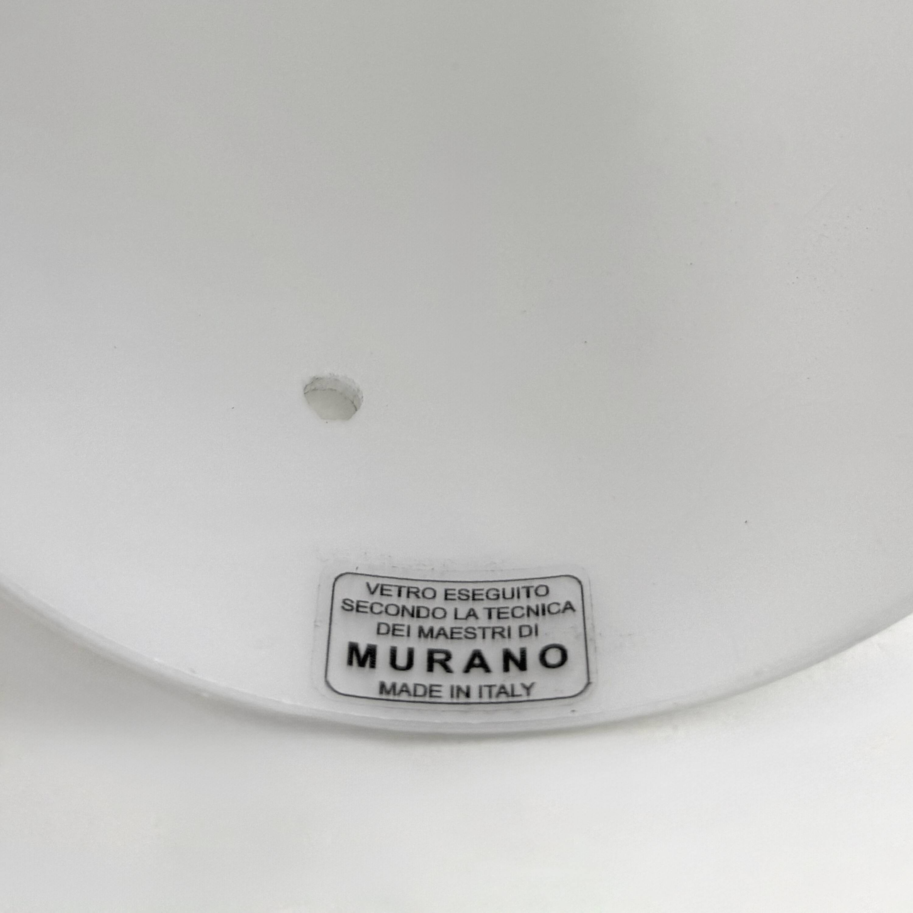 Pair of Large Brass and Murano Glass Sconces in the Style of Gio Ponti