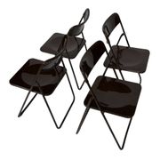Vintage Ted Folding chairs Niels Gammelgaard for Ikea - Set of four - in Dark Brown