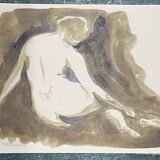 Painting signed in Chinese ink “female back”