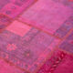 Handmade oriental 178 cm x 248 cm pink patchwork carpet
