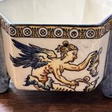 Old candy box with Renaissance decor from Gien earthenware