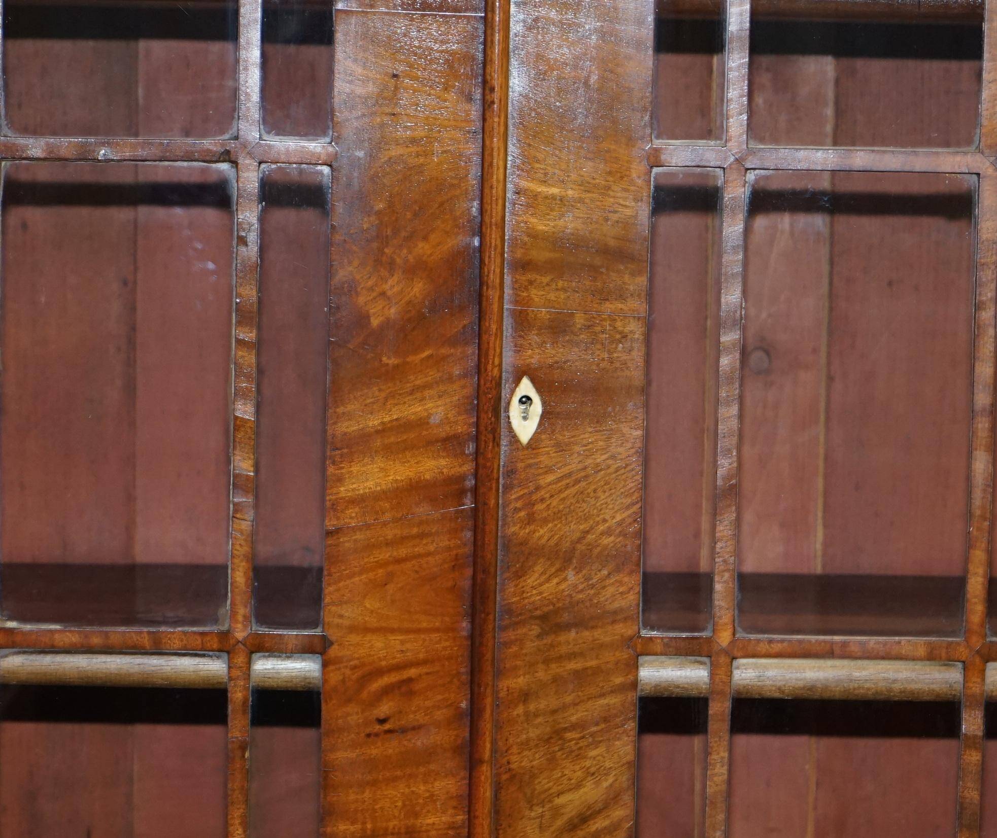 Victorian mahogany bookcase with secretary and chest of drawers.