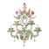 Venetian Floral “Cà Rezzonico” Murano Glass Wall Sconce With Silver Leaf