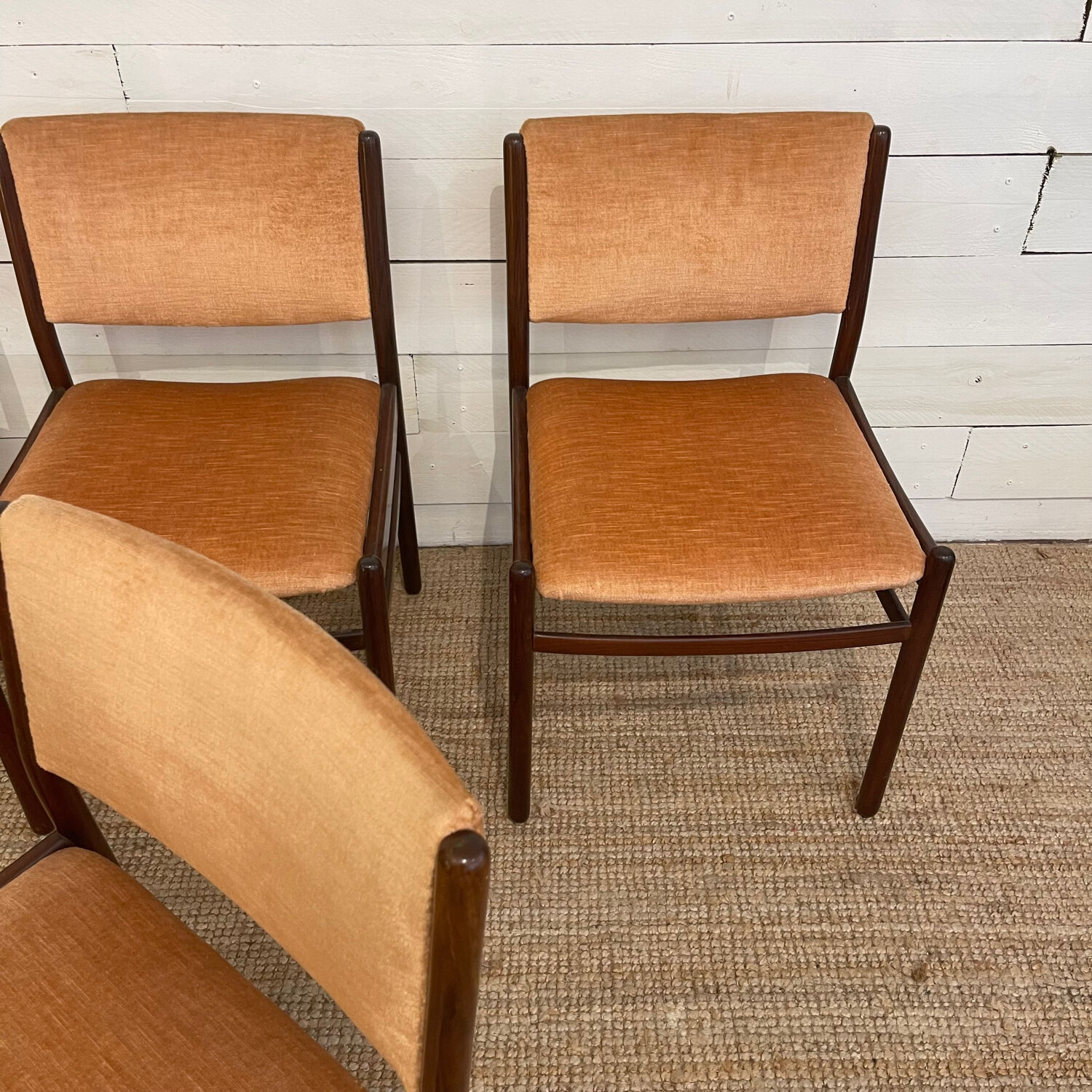 Série de 4 chaises en palissandre de Rio