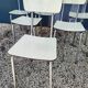 Lot 6 chaises formica jaune paille crème