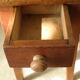 Pair of vintage country bedside tables oak and fir