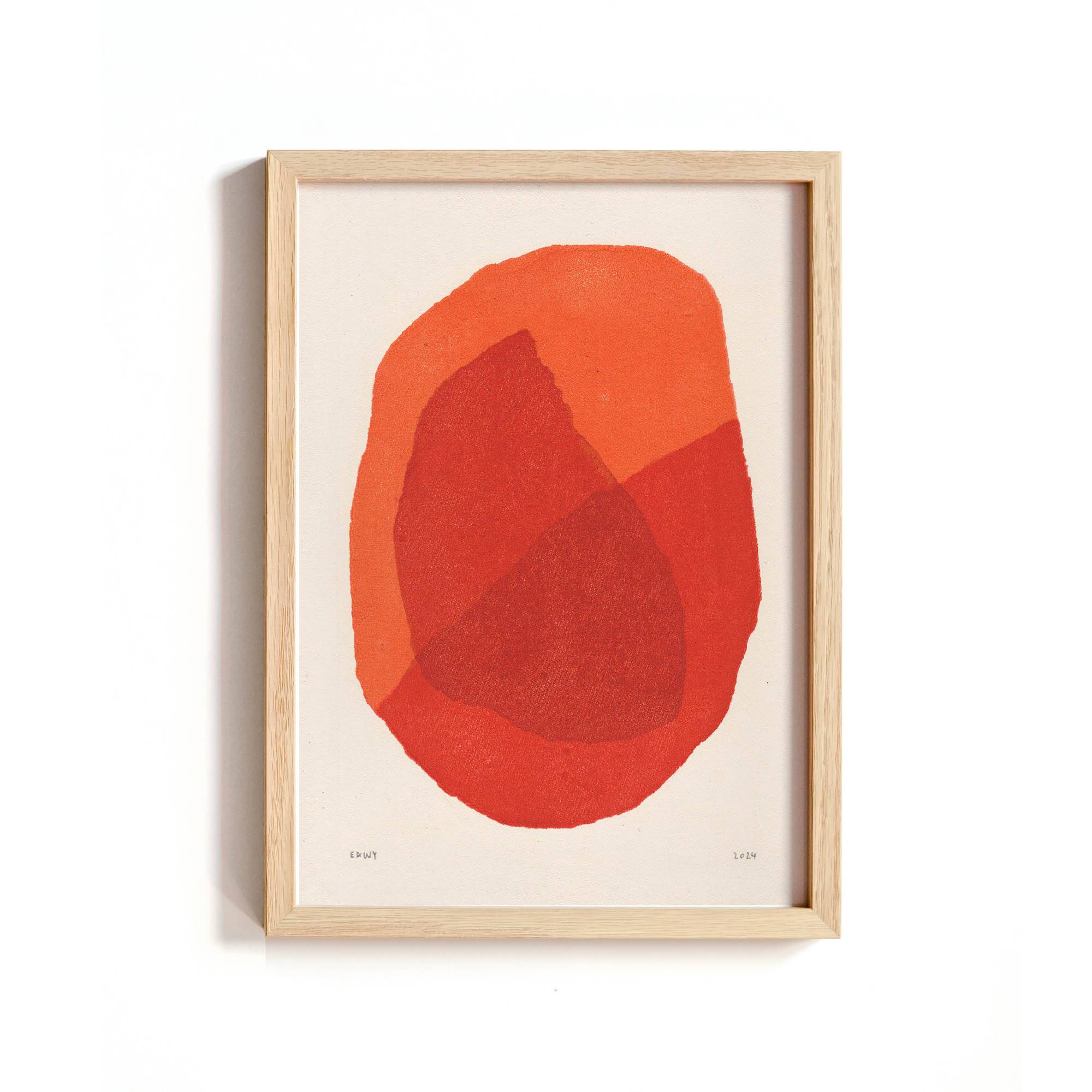 Collection of 4 abstract paintings on paper - painting signed eawy