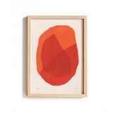 Collection of 4 abstract paintings on paper - painting signed eawy