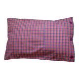 Upcycled checkered cushion cover