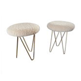 Ensemble de deux tabourets vintage
