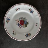 Assiette fleurie sarreguemines