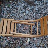 Rustic wooden folding children's chair