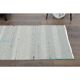 1970s Vintage Turkish Oushak Handmade Wool Cotton Gray Runner Rug 80x292