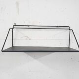 Vintage black metal bookshelf, The Netherlands 1960's