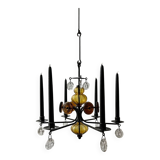 Art glass chandelier | Erik Höglund for Boda | Sweden | 1970s