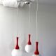 Vintage space age opaline ball waterfall ceiling light from the 70s by