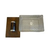 70s glass and wood box