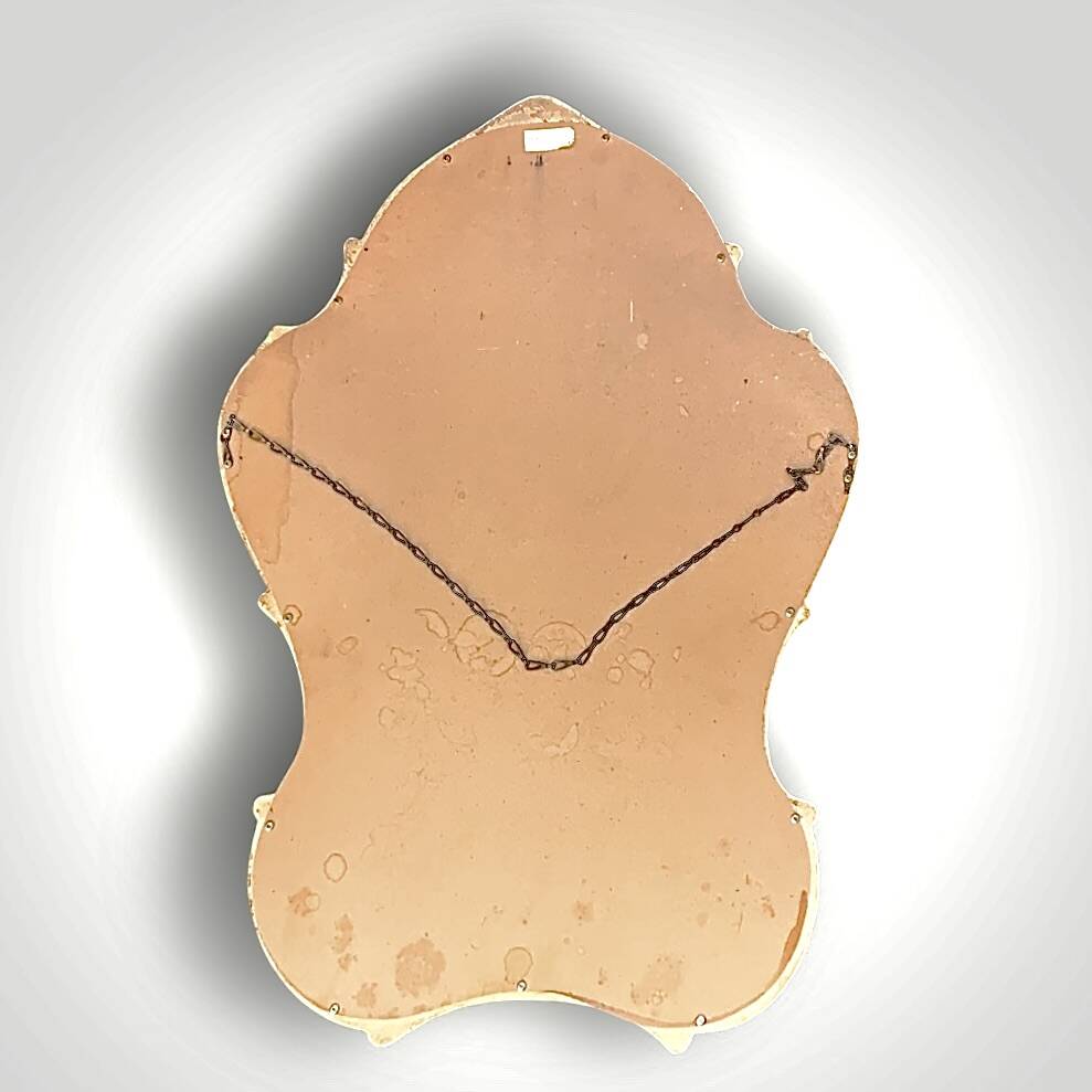 Antique Rococo style gilded resin wall mirror