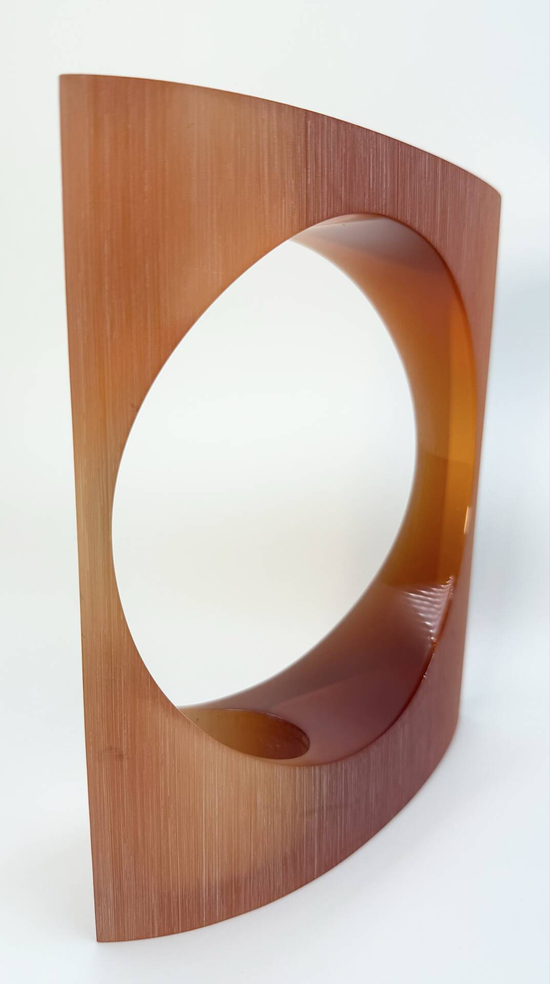 Translucent amber resin vase – Jacqueline Guénot, Full Moon® Paris