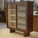 1940s oak display cabinet