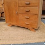 Vintage wooden sideboard – 4 drawers and cupboard