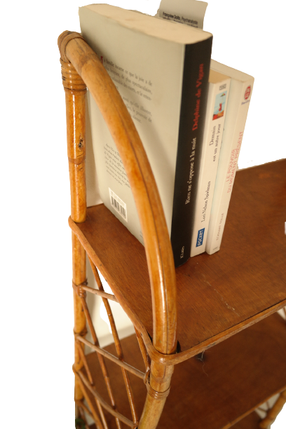 Vintage wall shelf 60's bamboo wicker