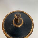 Vintage cigarette holder 1960 dispenser black and gold box - 14 cm