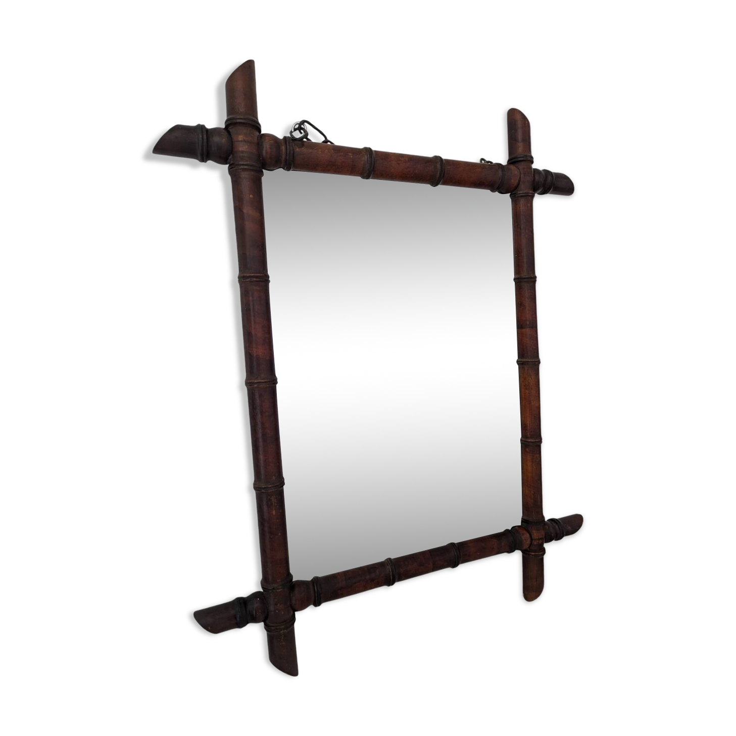 Antique bamboo mirror