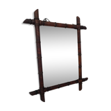 Antique bamboo mirror