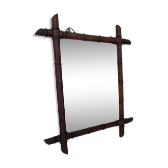 Antique bamboo mirror
