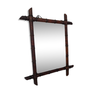 Antique bamboo mirror