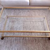 Table basse laiton et verre