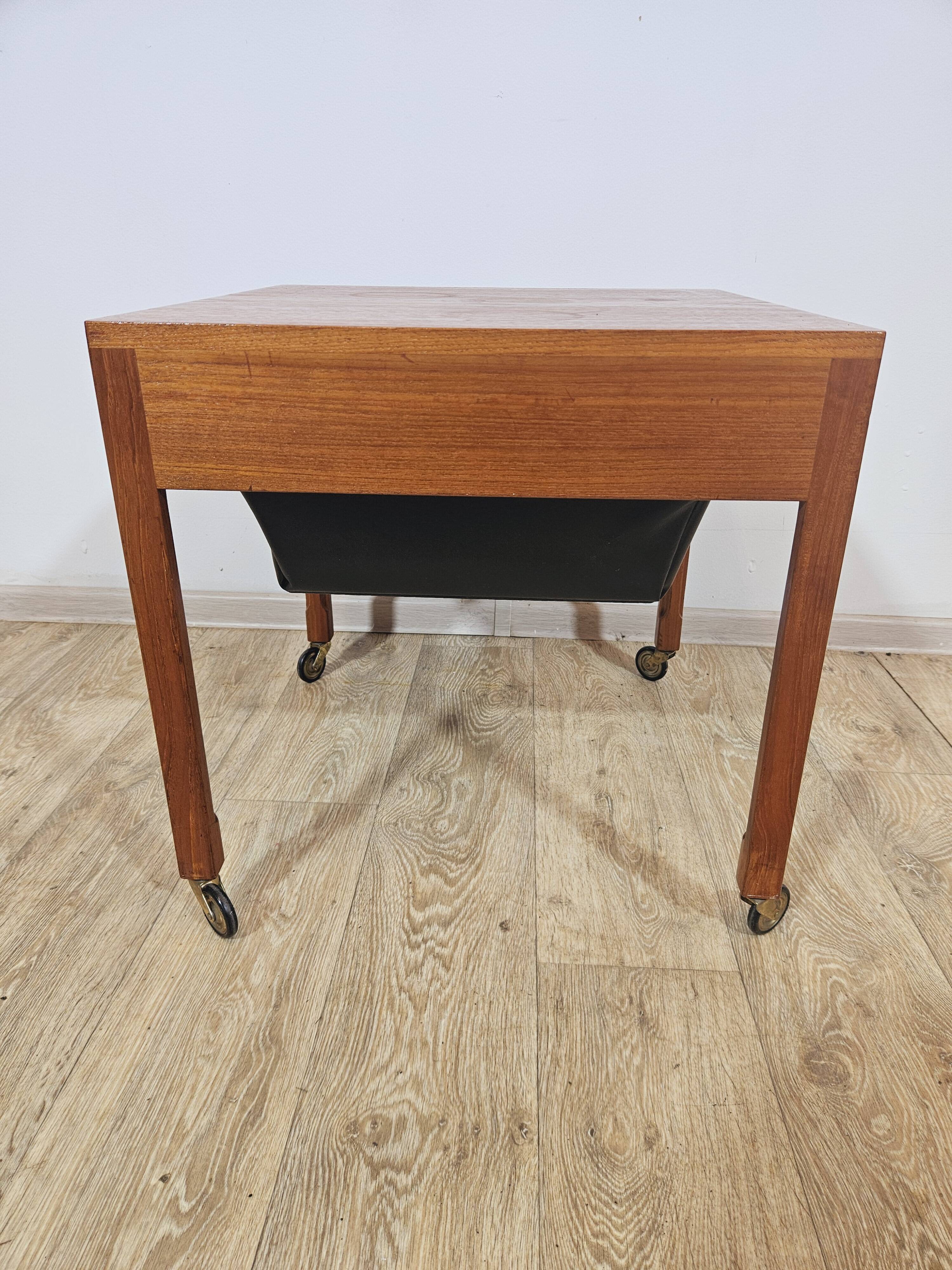 Sewing,Teak, Mid-Century Modern table, Denmark, 1950s/60s.