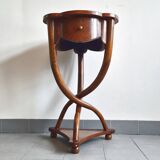 Art Nouveau side table in elm burl
