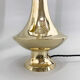 Pair of tall brass table lamps, 1950s, restored