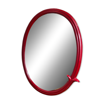 Oval cast iron mirror