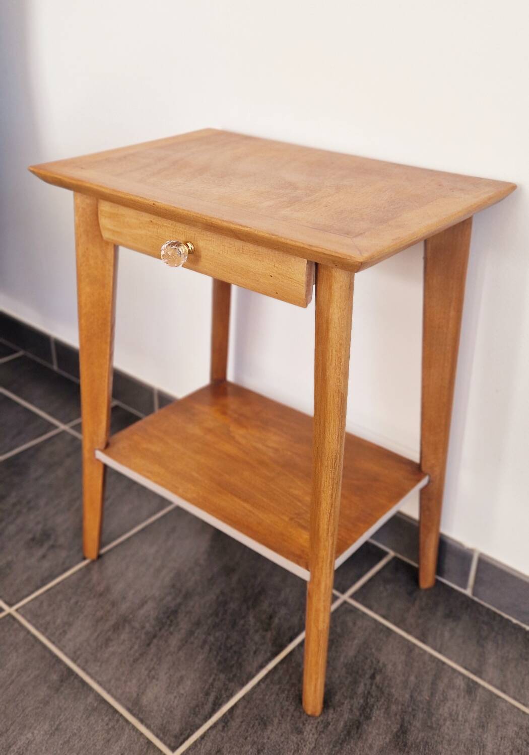 1950s side table with compass legs