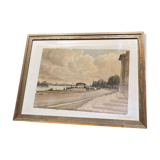 Aquarelle représentant un bord de mer