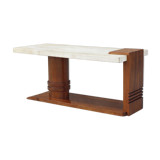 Coffee table in wood and parchment, France, 1930s