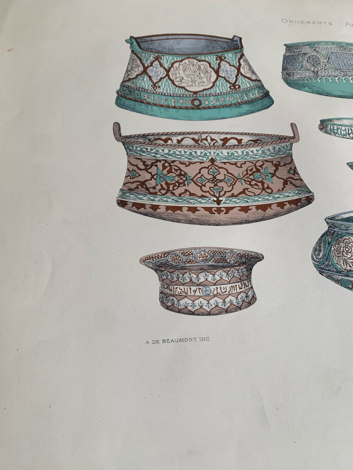 Ancient Oriental Lithography - Arab Ornaments