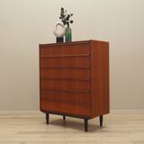 Teak chest of drawers, Danish design, 1970s, manufactured in Denmark