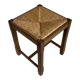 Wood and straw stool