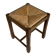Wood and straw stool