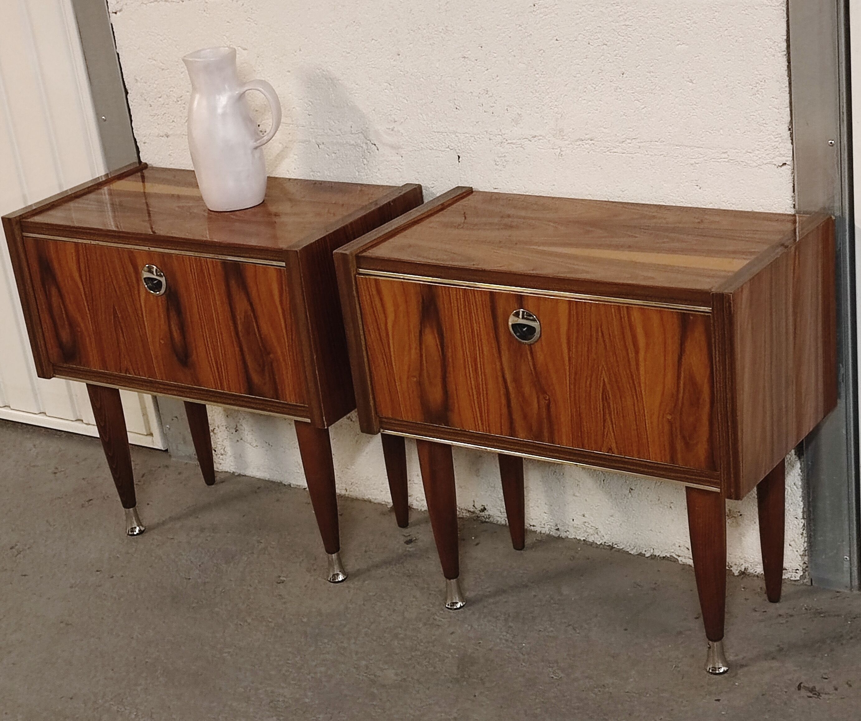 Pair of bedside 50s-60s.