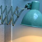 Workshop lamp on accordion arm.