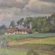 Vintage Impressionist Landscape Oil Painting by Holger Havrehed